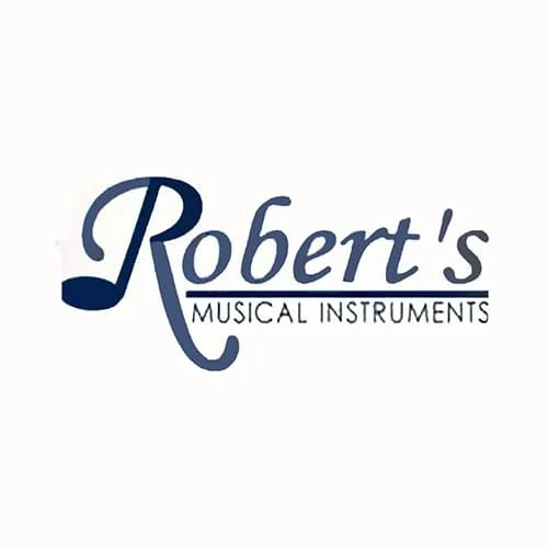 Logo for Robert's Musical Instruments with stylized text.
