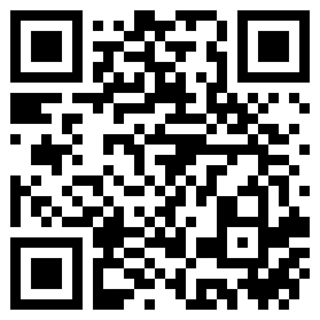 QR code for accessing a website or information.